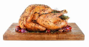 Roast Turkey on a Cutting Board