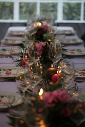 Christmas dinner table settings